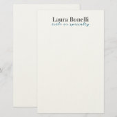 Minimalistischer professioneller moderner einfache briefpapier (Vorne/Hinten)