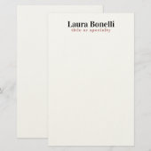 Minimalistischer professioneller moderner einfache briefpapier (Vorne/Hinten)