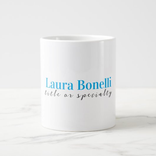 Minimalistischer professioneller moderner einfache Jumbo-Tasse (Vorderseite)