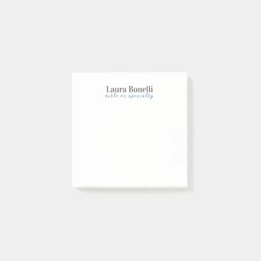 Minimalistischer professioneller moderner einfache post-it klebezettel (Vorderseite)