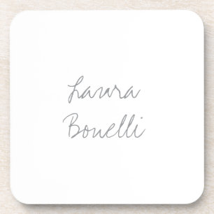 Minimalistischer professioneller Moderner Ihr Name Getränkeuntersetzer