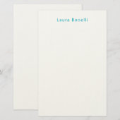 Minimalistischer professioneller moderner Name Azu Briefpapier (Vorne/Hinten)