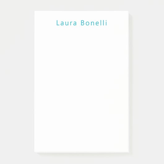 Minimalistischer professioneller moderner Name Azu Post-it Klebezettel (Vorderseite)