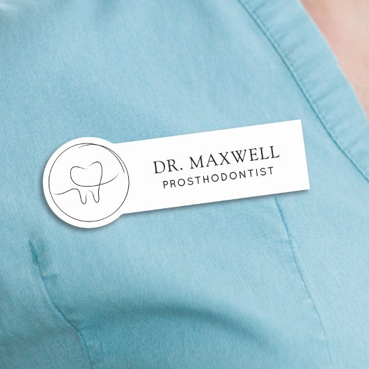 Minimalistischer Prothetiker Namensschild