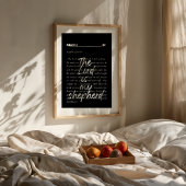 Minimalistischer Psalm 23 Schrift drucken Poster