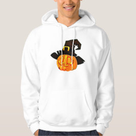 Minimalistischer Pumpkin-Hexenhut Hoodie