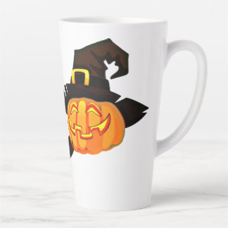 Minimalistischer Pumpkin-Hexenhut Milchtasse