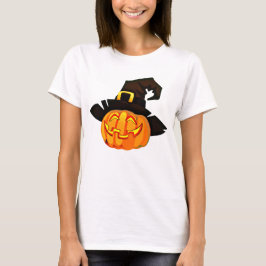 Minimalistischer Pumpkin-Hexenhut T-Shirt