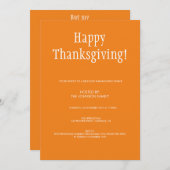 Minimalistischer Pumpkin Pie Herbst Erntedank Aben Einladung (Vorne/Hinten)