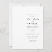 Minimalistischer QR Code 3 Fotos Bohemisch Hochzei Einladung (Vorderseite)