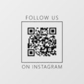 Minimalistischer QR-Code auf Instagram Fensteraufkleber (Blatt)