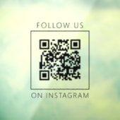 Minimalistischer QR-Code auf Instagram Fensteraufkleber (Blatt 3)