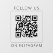 Minimalistischer QR-Code auf Instagram Fensteraufkleber (Blatt)