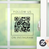 Minimalistischer QR-Code auf Instagram Fensteraufkleber (Zuhause)