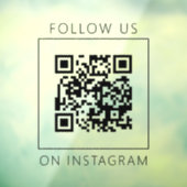Minimalistischer QR-Code auf Instagram Fensteraufkleber (Blatt 3)