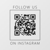 Minimalistischer QR-Code auf Instagram Fensteraufkleber (Blatt)