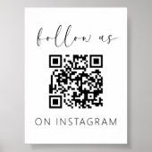 Minimalistischer QR-Code auf Instagram Poster (Vorne)