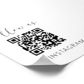 Minimalistischer QR-Code auf Instagram Poster (Ecke)