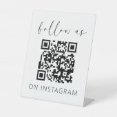 Minimalistischer QR-Code auf Instagram Sockelschild (Vorderseite)