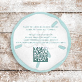 Minimalistischer QR Code Beach Tropischer Sand Dol Einladung