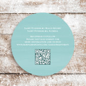 Minimalistischer QR Code Beach Tropischer Sand Dol Einladung