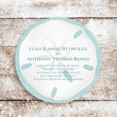 Minimalistischer QR Code Beach Tropischer Sand Dol Einladung