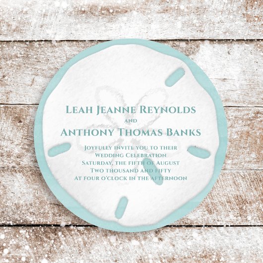 Minimalistischer QR Code Beach Tropischer Sand Dol Einladung