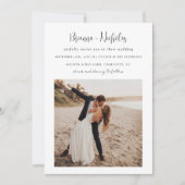 Minimalistischer QR-Code bei einer Hochzeit Einladung (Vorderseite)