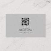 Minimalistischer QR-Code Beruflich Visitenkarte (Rückseite)