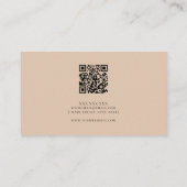 Minimalistischer QR-Code Beruflich Visitenkarte (Rückseite)