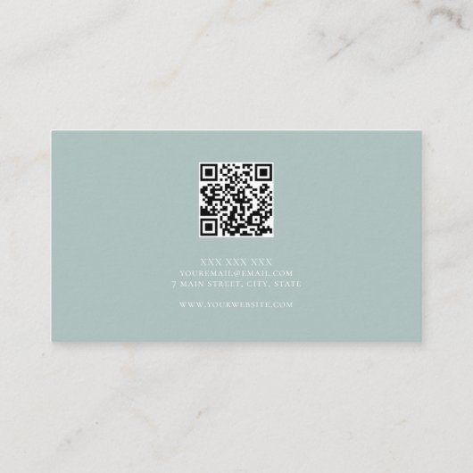 Minimalistischer QR-Code Beruflich Visitenkarte (Rückseite)