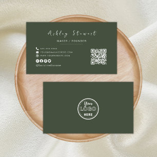 Minimalistischer Qr-Code Berufliche Logo-Fohlen Gr Visitenkarte