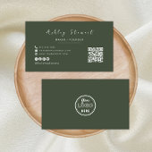 Minimalistischer Qr-Code Berufliche Logo-Fohlen Gr Visitenkarte