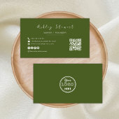 Minimalistischer Qr-Code Berufliche Logo-Motive gr Visitenkarte