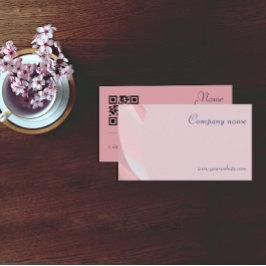 Minimalistischer QR-Code Blasskorallenschwester-Kr Visitenkarte