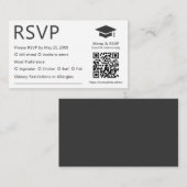 Minimalistischer QR-Code Diätpräferenz Grad UAWG Begleitkarte (Vorne/Hinten)