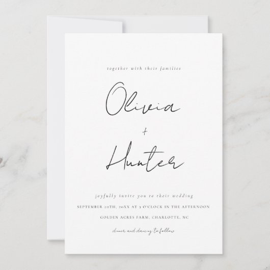 Minimalistischer QR-Code Einladung (Vorderseite)