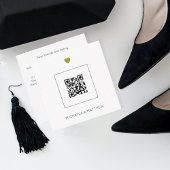 Minimalistischer QR Code Einladung zur White Weddi