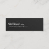 Minimalistischer QR-Code Elegant Black Mini Visitenkarte (Rückseite)