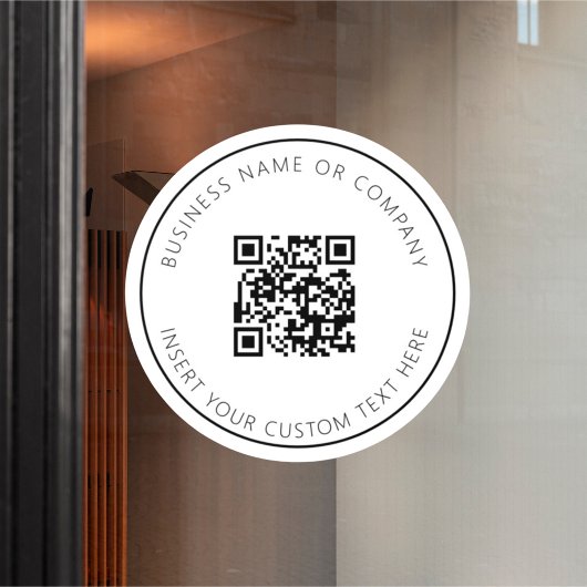 Minimalistischer QR-Code Fensteraufkleber