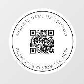 Minimalistischer QR-Code Fensteraufkleber (Blatt)