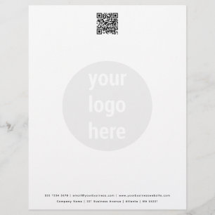 Minimalistischer QR-Code-Firmenlogo Briefbogen
