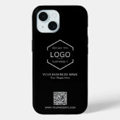 Minimalistischer QR-Code Firmenlogo Case-Mate iPhone Hülle (Rückseite)