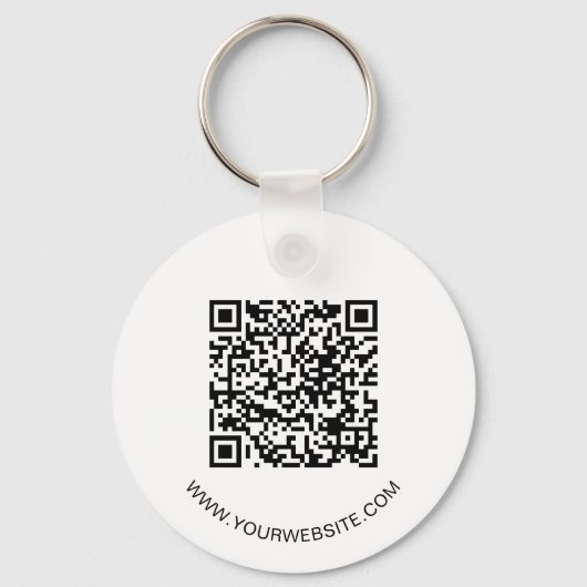 Minimalistischer QR-Code Firmenlogo Schlüsselanhänger (Rückseite)
