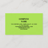 Minimalistischer QR-Code Fluoreszenzgrün Visitenkarte (Rückseite)
