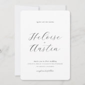 Minimalistischer QR Code Foto B&W Einladung zur Ho (Vorderseite)