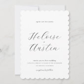 Minimalistischer QR Code Foto B&W Einladung zur Ho (Vorderseite)