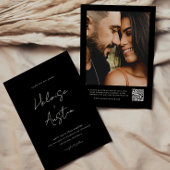 Minimalistischer QR Code Foto B&W Einladung zur Ho