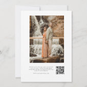 Minimalistischer QR Code Foto Hochzeitsempfang Einladung (Rückseite)