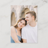 Minimalistischer QR-Code-Foto-Hochzeitsszenario Begleitkarte (Rückseite)